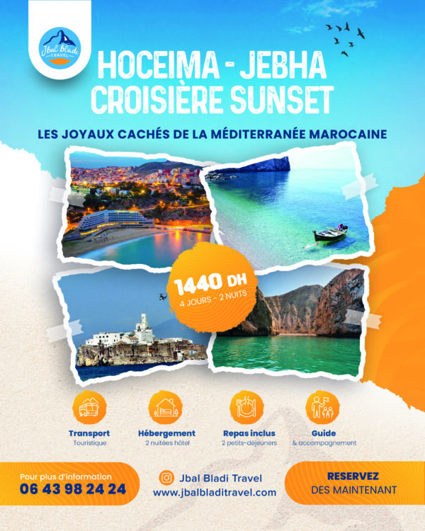 Explore le Nord –Séjour Premium Hoceima & Jebha – 4 Jours / 2 Nuits