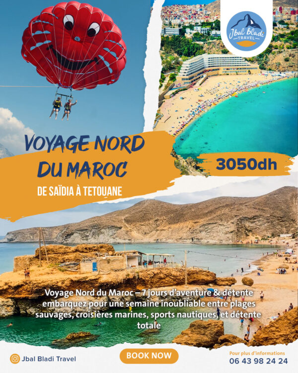Explore le Nord – De Saïdia à M’diq en 7 jours inoubliables