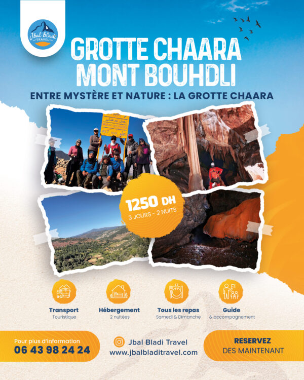 Grotte Chaara et Jbel Bouhedli